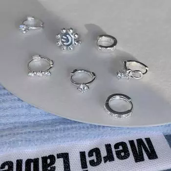 Серьги-гвоздики из серебра 999 пробы с цирконием, отверстия для ушей, смайлик-бантик, полые серьги, женские высококачественные застежки-пряжки, ювелирная мода 999 silver