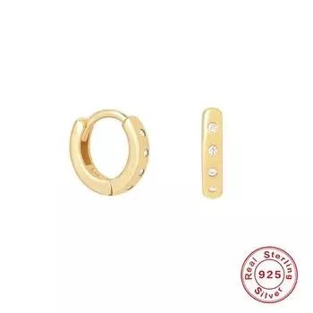 Серьги-гвоздики из стерлингового серебра 925 пробы с крестообразным восьмиугольным бриллиантом в форме звезды, серьги-пряжки, серьги-хаги 925 Silver