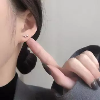 925 пробы серебряное покрытие простые паве Crystal звезды серьги-гвоздики женские модные свадебные украшения для вечеринок аксессуары подарки серебряный