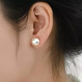 Серьги-гвоздики из стерлингового серебра 925 пробы с натуральным пресноводным жемчугом, модные украшения для женщин, подарок 10-11mm белый