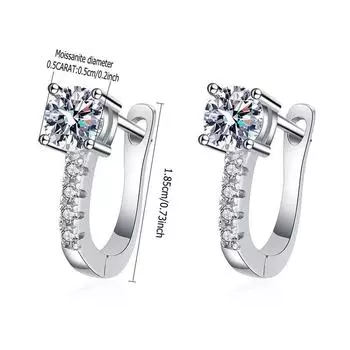 Серьги-гвоздики из стерлингового серебра 925 пробы с муассанитом, декоративный дизайн, высококачественные легкие роскошные нишевые украшения для отдыха, женский подарок, ювелирные изделия 0.5CT