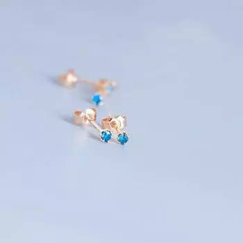 Серьги-гвоздики из стерлингового серебра 925 пробы с темно-синим цирконием для мужчин и женщин, универсальные, для пар, проколотые уши, косточки для ушей 925