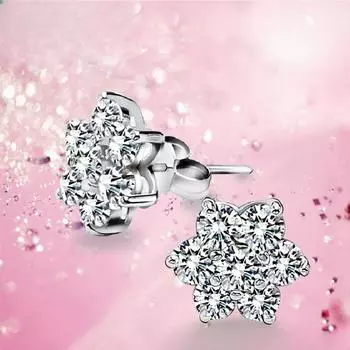 Серьги-гвоздики из стерлингового серебра 925 пробы в форме сливы, корейские серебряные украшения 925