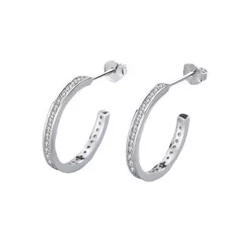 Серьги-гвоздики из стерлингового серебра 925 пробы в корейском стиле с геометрическим узором, модные, полные бриллиантов, темпераментные, универсальные серьги 925