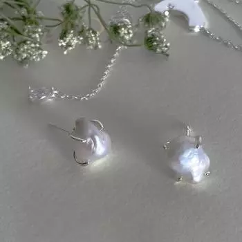 Серьги-гвоздики из стерлингового серебра 925 пробы с натуральным барочным жемчугом особой формы для женщин, нишевые, темпераментные, универсальные, высококачественные украшения для ушей 925 silver