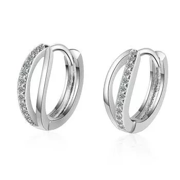 Серьги-гвоздики из стерлингового серебра 925 пробы с цирконием для женщин, свадебные украшения Boucles D oreilles, подарки для девушек Oorbellen Eh689