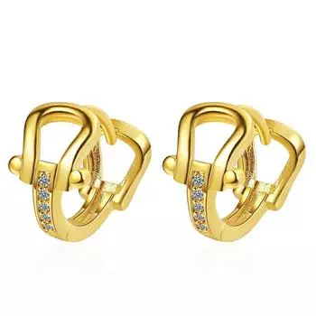 Серьги-гвоздики из стерлингового серебра 925 пробы с геометрическим рисунком для пирсинга для женщин и девочек, ювелирные изделия для помолвки, Pendientes eh062 золотой