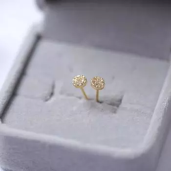 Серьги-гвоздики из стерлингового серебра 925 пробы с маленьким цветочным диском, полностью украшенные драгоценными камнями, легкие роскошные универсальные серьги для женщин в стиле Niche Design 925