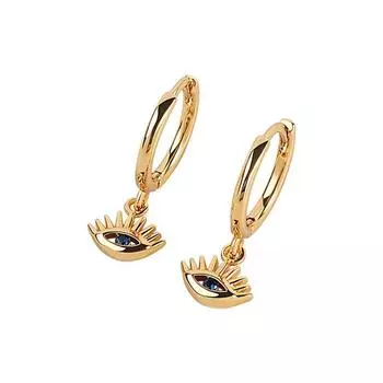 Серьги-гвоздики из стерлингового серебра 925 пробы с кристаллами и глазами для женщин и девочек, свадебные украшения для помолвки, Pendientes Eh1341 золотой