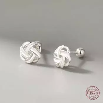 Серьги-гвоздики из стерлингового серебра 925 пробы с винтовой закруткой, забавная оригинальность, неровность, корейские серьги, украшения для пирсинга на годовщину