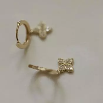 Серьги-гвоздики из стерлингового серебра 925 пробы в корейском стиле с микро-инкрустацией из циркония в стиле ретро для женщин, изысканный подарок в виде ювелирного изделия золотой