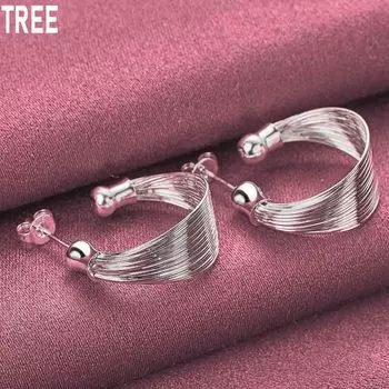 Серьги-гвоздики из стерлингового серебра 925 пробы, модные свадебные украшения 2.50cm*2.00cm