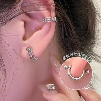 Серьги-гвоздики из стерлингового серебра 925 пробы с полукруглой формой в форме ретро-четырехугольной звезды, женский дизайн, нишевый темперамент, продвинутый смысл, серьги-гвоздики из циркония 925 silver