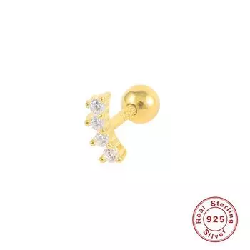 Серьги-гвоздики из стерлингового серебра S925 пробы с бриллиантами, легкие, роскошные, одинарные, модные, персонализированные, серьги