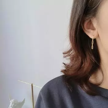 Серьги-гвоздики из стерлингового серебра S925 пробы с асимметричной цепочкой, индивидуальные, с тонким лицом, с бахромой, темпераментные серьги для женщин 925