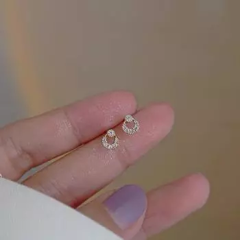 Серьги-гвоздики из стерлингового серебра S925 с бриллиантами, изящные серьги-гвоздики, подходящие друг другу, не требующие снятия перед сном для женщин 925