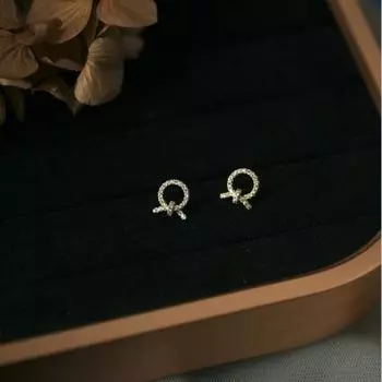 Серьги-гвоздики из стерлингового серебра S925 с круглыми узелковыми бриллиантами, женские изысканные блестящие универсальные простые серьги для поездок на работу 925