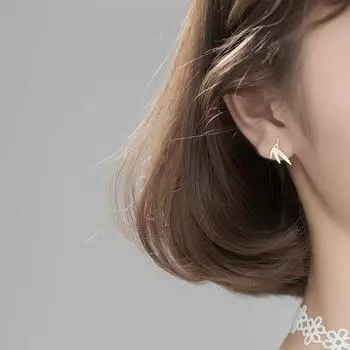 Серьги-гвоздики из стерлингового серебра S925 для женщин, простые, изящные, в стиле Мори, с элементом из бамбуковых листьев, универсальные и свежие серьги 925