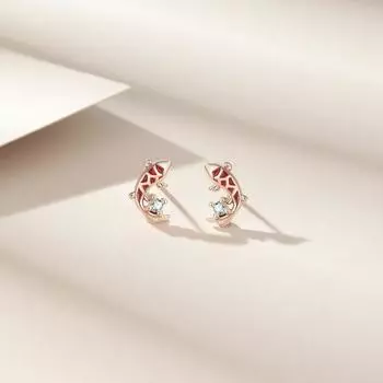 Серьги-гвоздики из стерлингового серебра S925, женские модные серьги в китайском стиле, серьги с бриллиантами 925