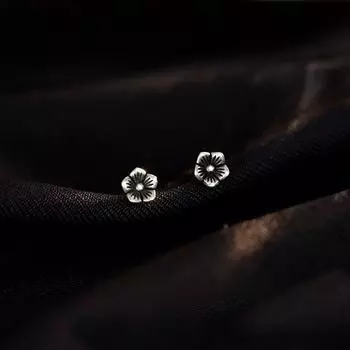 Серьги-гвоздики из стерлингового серебра S999 с розами для сна, серьги, которые не нужно снимать, женские, летние, особый интерес, расширенный дизайн