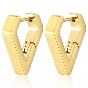 Серьги-гвоздики из титановой стали особой формы Wind Ear Buckle Diamond Earrings 304 Stainless Steel Earrings Trend Earrings