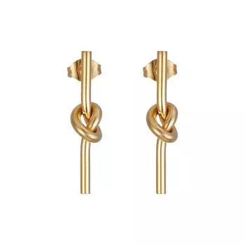 Серьги-гвоздики из титановой стали с завязками от Wind Niche Design для женщин, маленькие серьги в европейском и американском стиле, модные нерегулярные трендовые пряжки для ушей