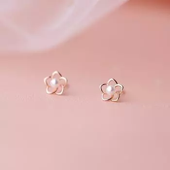 Серьги-гвоздики «Камелия» для женщин, летние, нишевые, дизайн, уникальный стиль, цветочные серьги, повседневные, для работы и поездок на работу