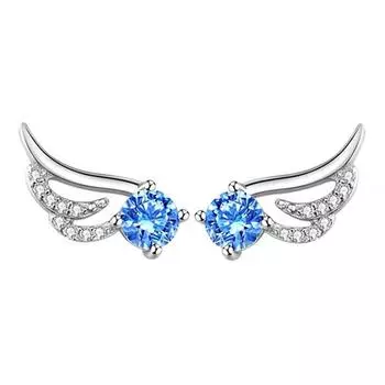 Серьги-гвоздики «Крылья ангела», персонализированные милые женские украшения для ушей, подарок на День святого Валентина на праздник Циси