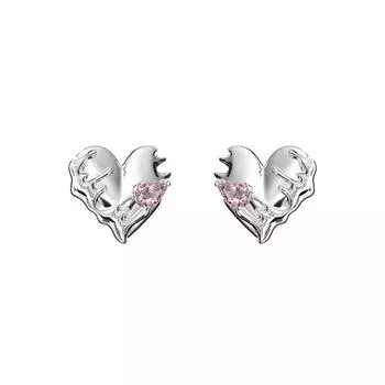 Серьги-гвоздики Lava Love Zircon, женские, с индивидуальностью, простые, легкие, роскошные, розовые, с бриллиантами в форме сердца