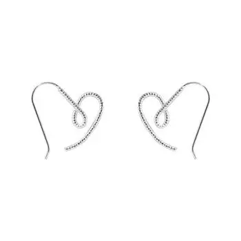 Серьги-гвоздики Line Twist Love, серьги-гвоздики Niche Design, модные тенденции, простые полые серьги в форме сердца Copper