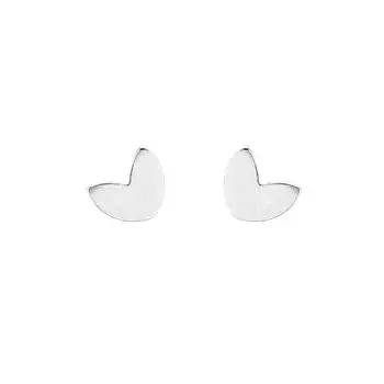 Серьги-гвоздики Love для женщин, свежие литературные украшения в форме листового бутона в форме сердца, аксессуары в виде маленького персикового сердца серебряный