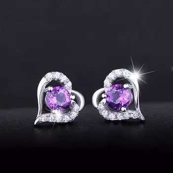 Серьги-гвоздики Love, серьги в форме сердца, темперамент, женская мода, летние серьги в иностранном стиле