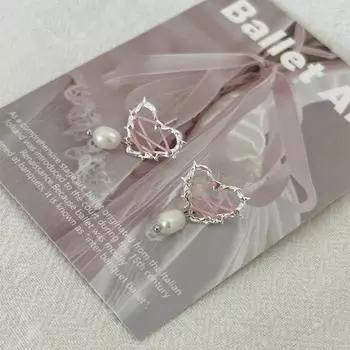 Серьги-гвоздики Love в виде игольчатых шипов из серебра 925 пробы, женские, сладкие, маленькие, ароматные, ветряные, жемчужные серьги, уникальные, нишевые, премиум-серьги 925 silver needle