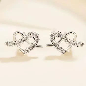 Серьги-гвоздики Love Winding, простые, с особым интересом, дизайн, высокая чувствительность, легкий, роскошный, темперамент, маленькие, инкрустированные, ручная работа, женские