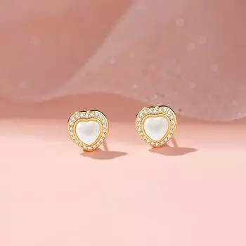 Серьги-гвоздики Love, женские, с приподнятыми ушными отверстиями, легкие, роскошные, нишевые, дизайн, имитация жемчуга, серьги в форме сердца