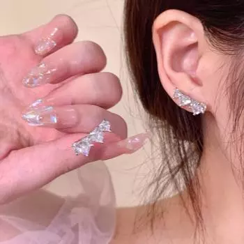 Серьги-гвоздики Love Zircon женские легкие роскошные серьги-сердечки нишевого дизайна летние серьги-сердечки