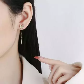 Серьги-гвоздики Niche Design для женщин, модные бабочки Earlines