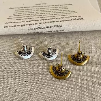Серьги-гвоздики Niche Design Sense Half A Planet для женщин, ретро, старая личность, уникальная мода, универсальные серьги для поездок на работу