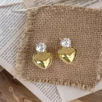 Серьги-гвоздики Niche Premium Diamond Love, женские, легкие, роскошные, универсальные, темпераментные, модные дизайнерские серьги
