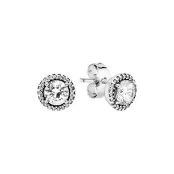 Серьги-гвоздики Pandora Timeless Silver с прозрачным кубическим цирконием 296272CZ для женщин серебряный