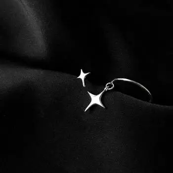 Серьги-гвоздики с асимметричным крестом и кисточками из стерлингового серебра 925 пробы для женщин и девочек, украшения для вечеринок, аксессуары Eh236