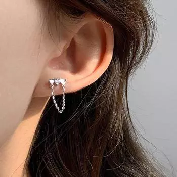 Серьги-гвоздики с бахромой в форме сердца из циркония Kuaishou Live Broadcast Уникальные серьги-гвоздики с бахромой Love для женщин copper