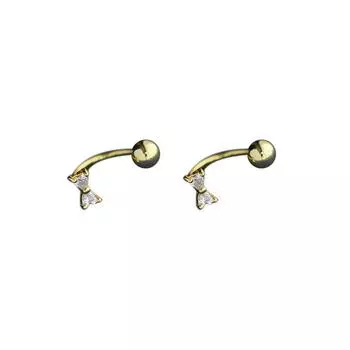 Серьги-гвоздики с бантиками Серьги Простые U-образные ушные косточки Ногти Женский темперамент Универсальный Модный