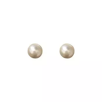 Серьги-гвоздики с белым глянцевым жемчугом, круглые серьги с жемчугом, ювелирные изделия для свадебной вечеринки 14mm