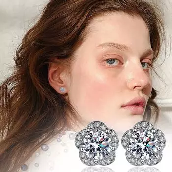 Серьги-гвоздики с бриллиантами и цирконием, гипоаллергенные серьги-гвоздики для женщин, изящные украшения, наполнители для чулок One Size