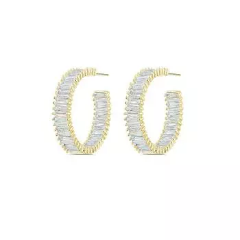 Серьги-гвоздики с бриллиантами в ряду циркония, женские, легкие, роскошные, индивидуальные, полные, бриллиантовые, полукруглые серьги, темпераментные, дуговые, С-образные серьги с бриллиантами