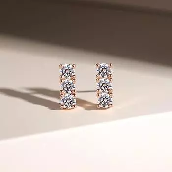 Серьги-гвоздики с бриллиантами, женские, темпераментные, легкие, роскошные, геометрические серьги из циркония