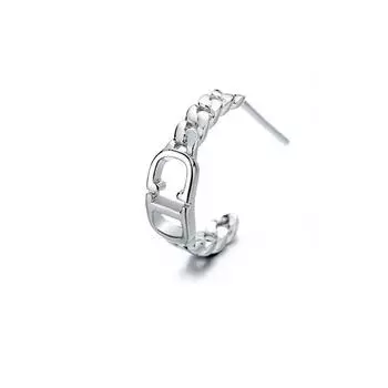 Серьги-гвоздики с буквами Cd Весенние Модные Студенческие Геометрические Цепочки C-образные Серьги Женские