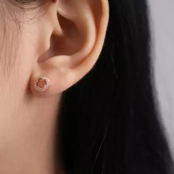 Серьги-гвоздики с четырьмя листами клевера в свежем и милом стиле для женщин, высококачественные серьги