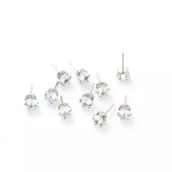 Серьги-гвоздики с цирконами, Когти-иглы, Сверла с подвесными аксессуарами Сделай сам Ручная работа Универсальные материалы для серег Zircon stud earrings 3mm